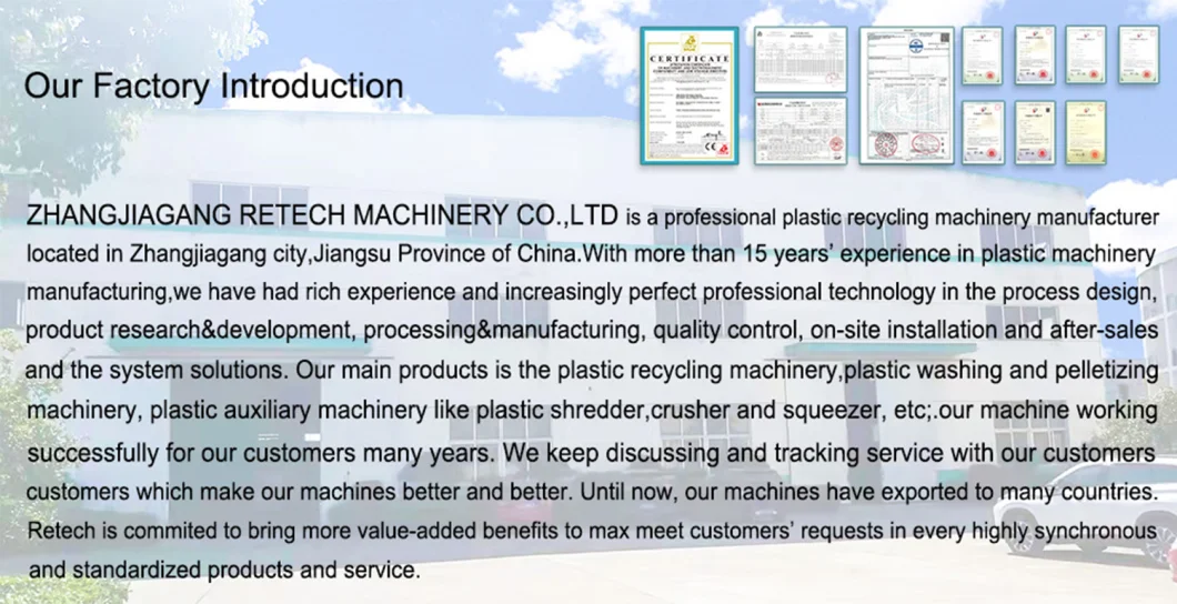 China Manufactory Plastic Recycling Plant Waste PP PE Film Flakes Pelletizing Machine